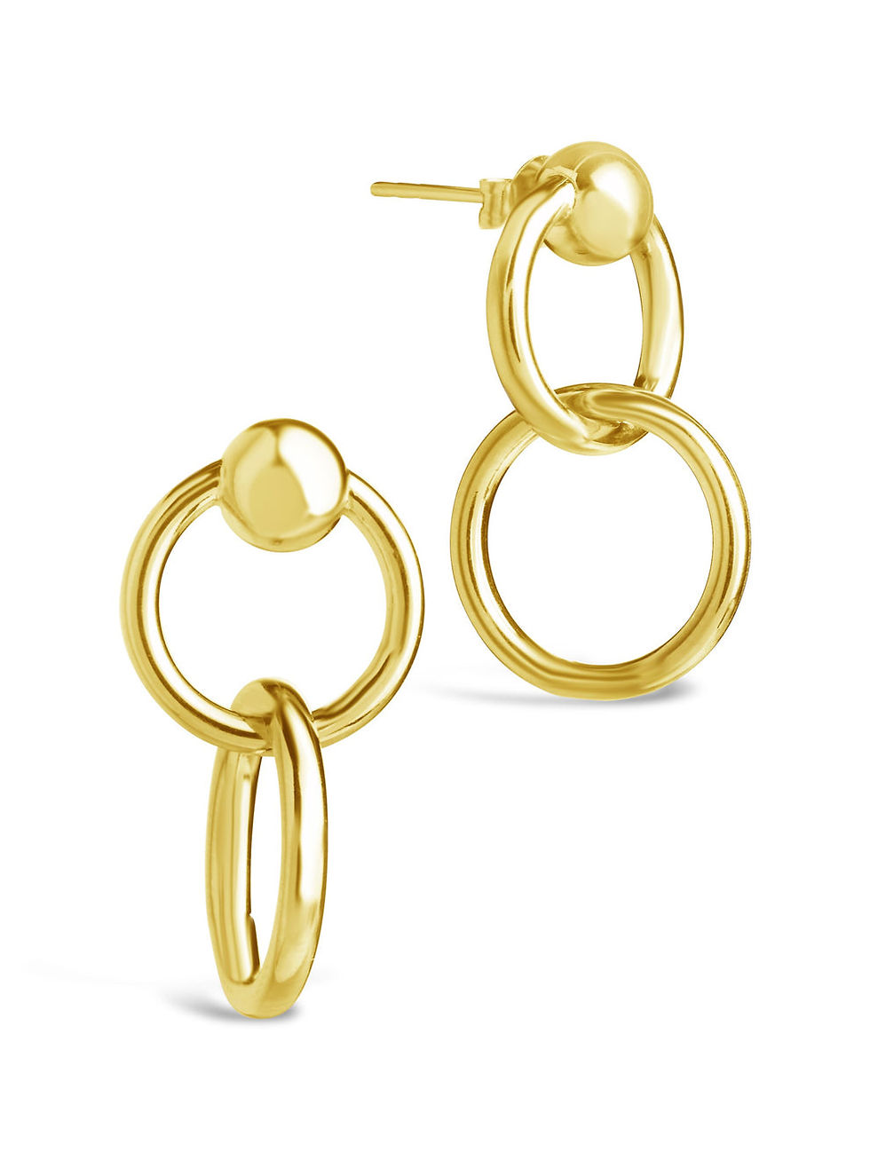 Gold Plated Silver Interlinked Stud Earrings for Women