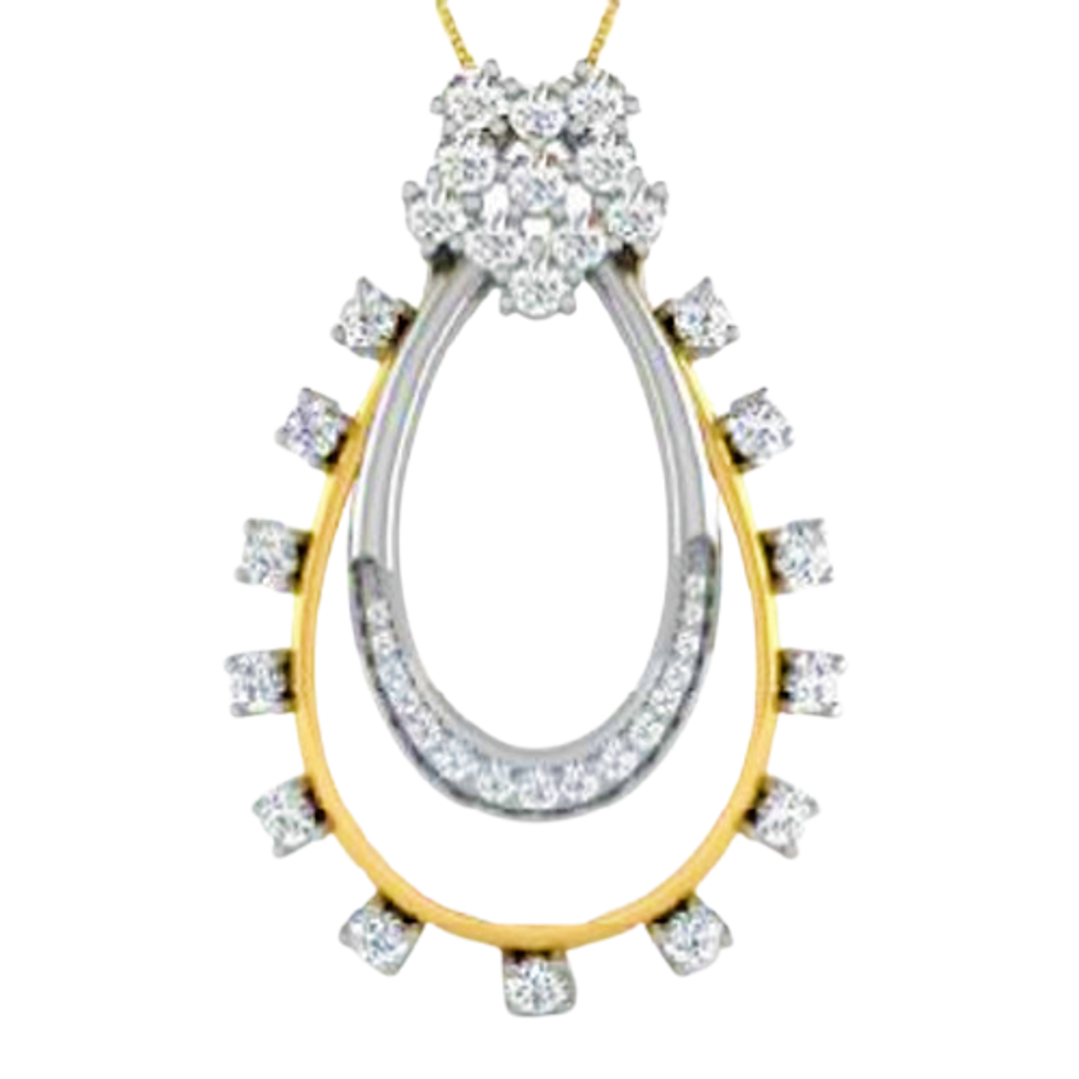 Moissanite Gold Plated Silver Vanity and Pride Pendant