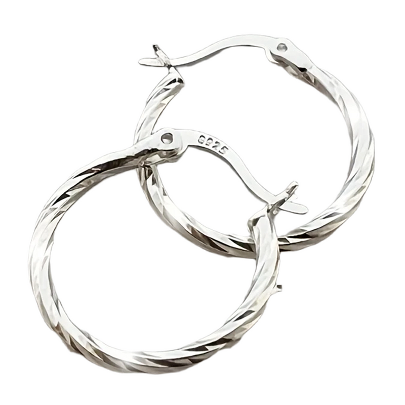 Sterling Silver Hoop Stud Earrings for Women