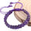 Thumbnail: Amethyst 8mm Round Smooth Double Layer Bracelet