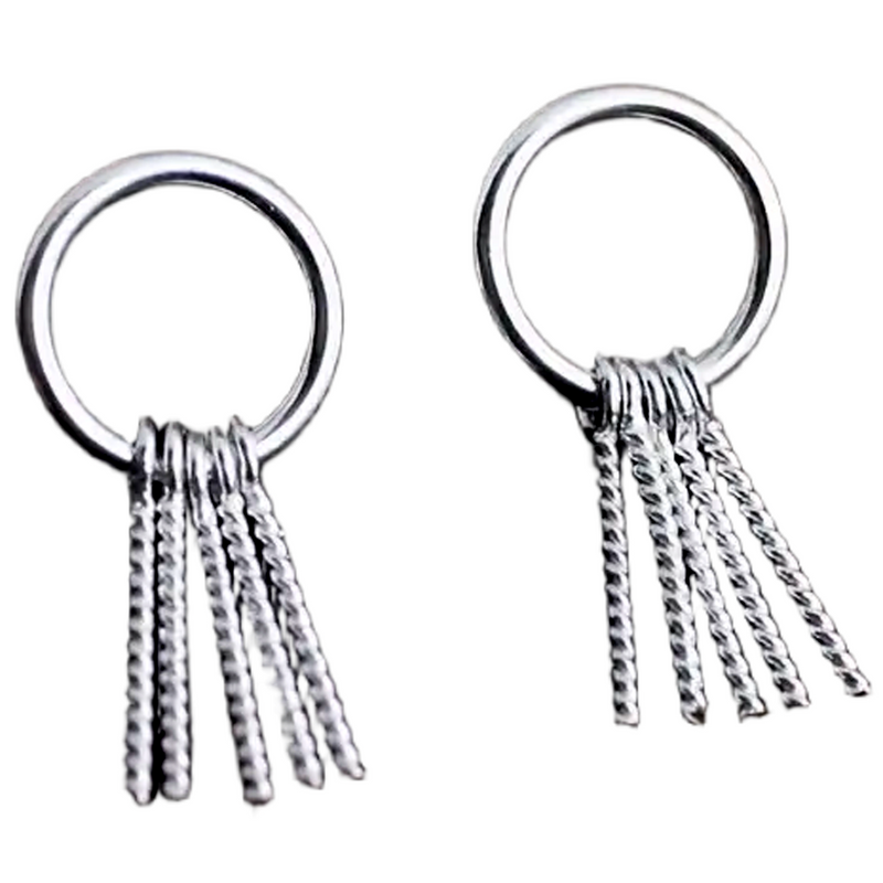 Sterling Silver Bar Stud Earrings for Women