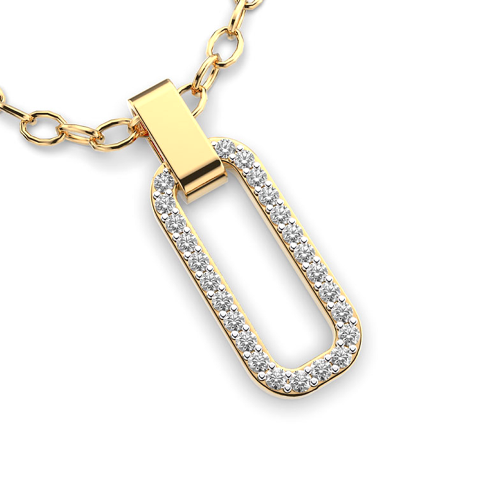 Moissanite Gold Plated Silver Ambition Aura Pendant
