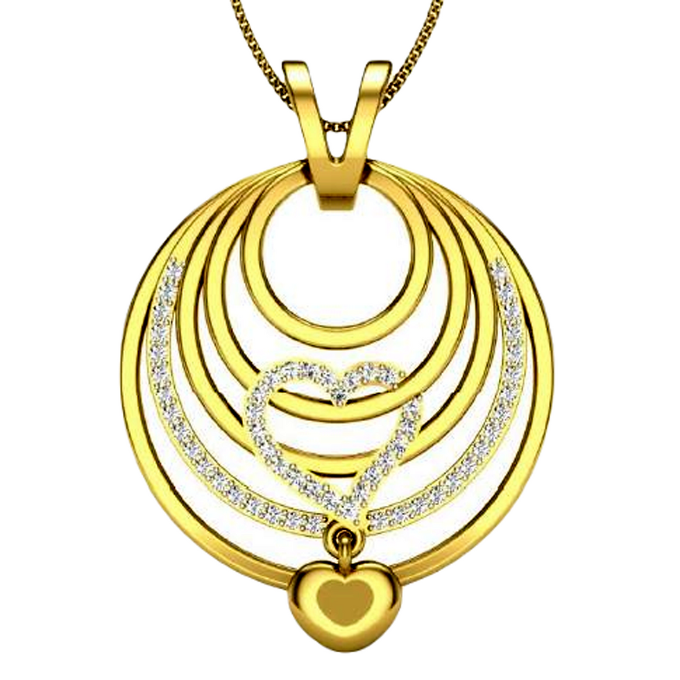 Moissanite Gold Plated Silver Corporate Essential Pendant