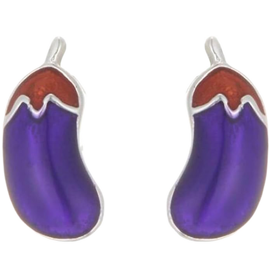 Sterling Silver Food Stud Earrings for Women