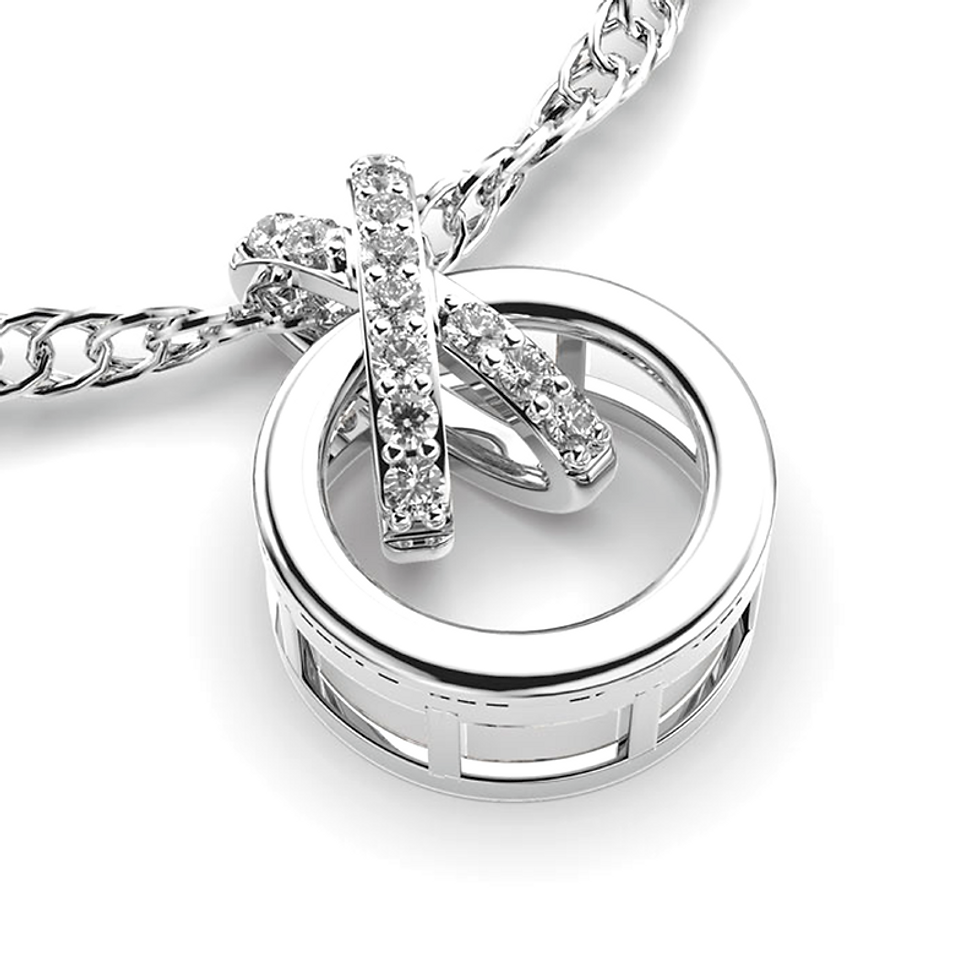 Moissanite 925 Sterling Silver Unbreakable Knot Pendant