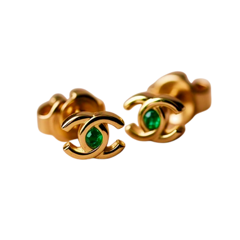 Alphabet C Stud Earrings in 925 Sterling Silver