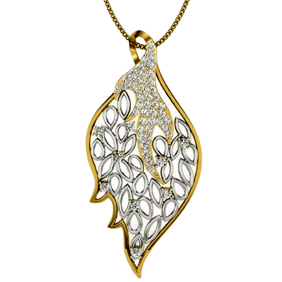 Moissanite Gold Plated Silver Soulmate Pendant