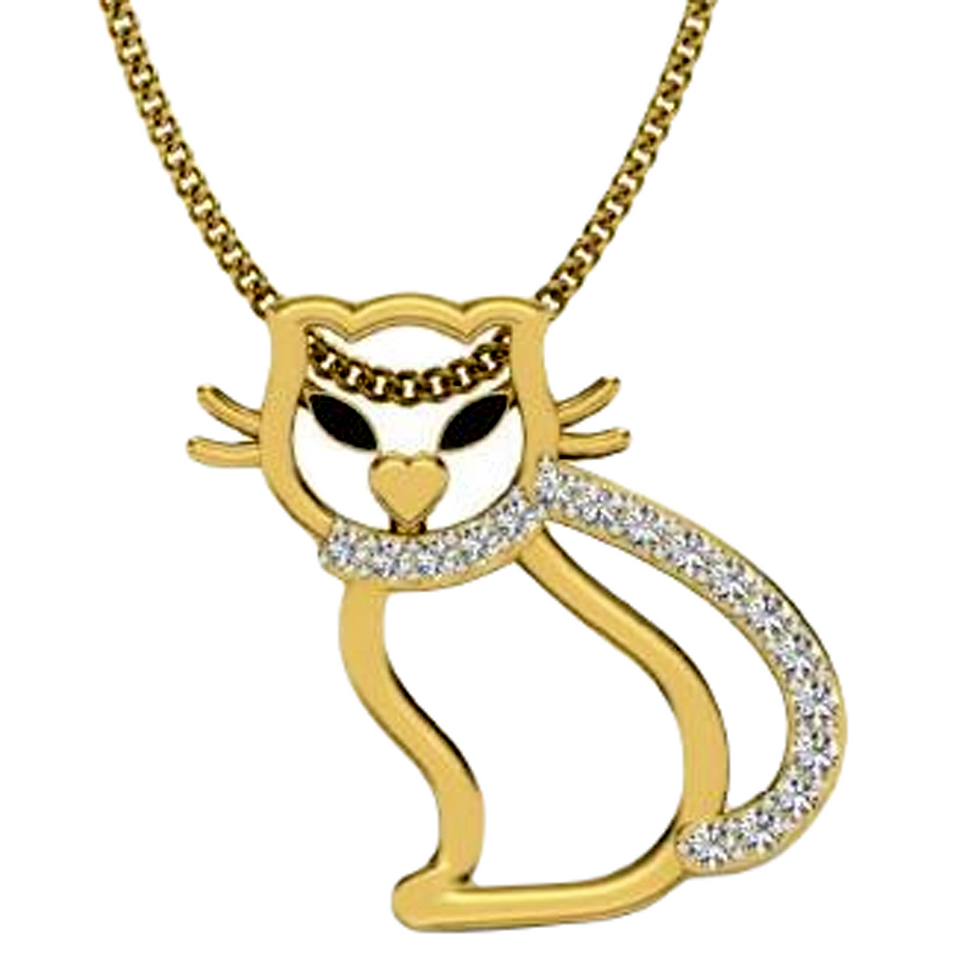 Moissanite Gold Plated Silver Soulmate Pendant