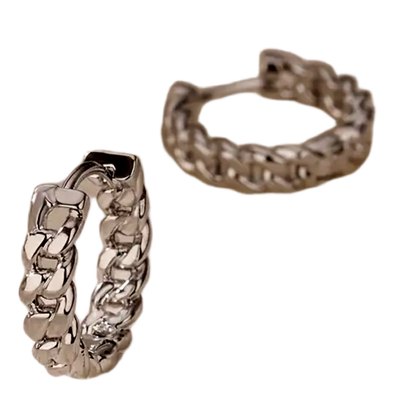 Sterling Silver Chain Stud Earrings for Women