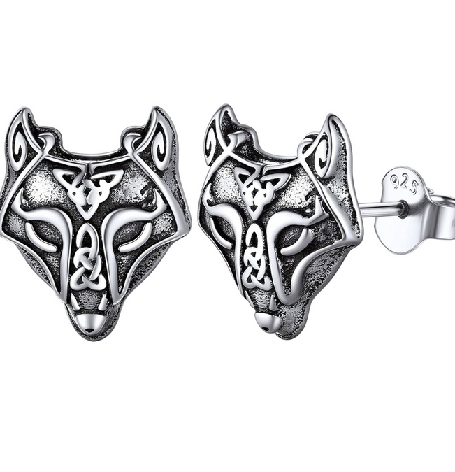 Sterling Silver Head Stud Earrings for Women