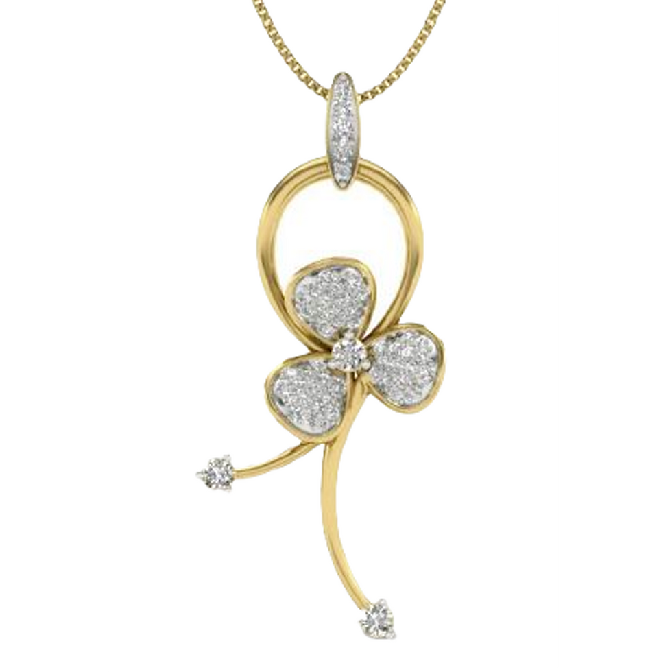 Moissanite Gold Plated Silver Minimalist Infinity Pendant