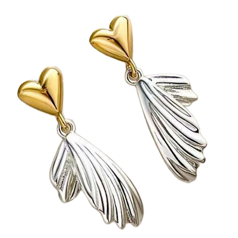 Sterling Silver Feather Stud Earrings for Women