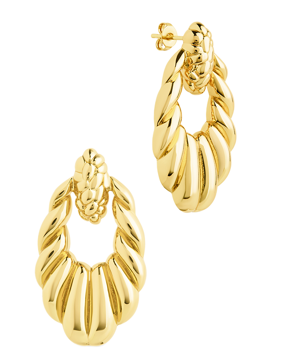 Gold Plated Silver Fancy Stud Earrings for Women