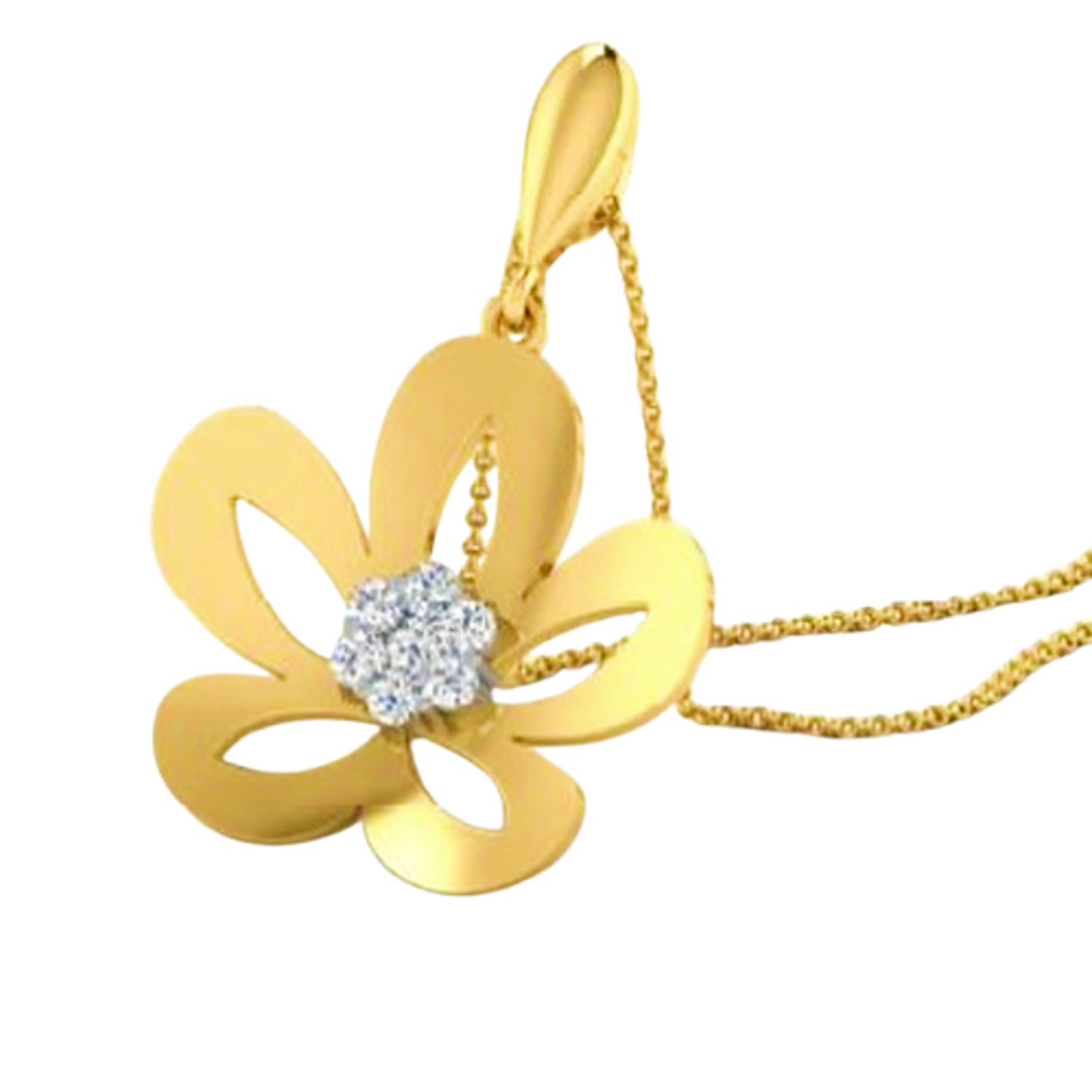 Moissanite Gold Plated Silver Corporate Essential Pendant