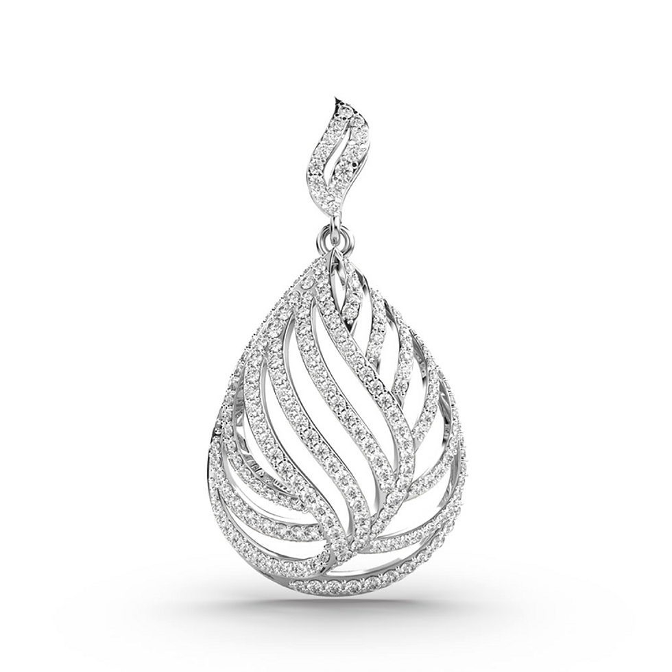 Moissanite 925 Sterling Silver Aurora Pendant