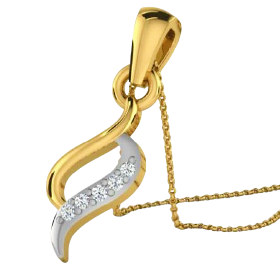 Moissanite Gold Plated Silver Soulmate Pendant