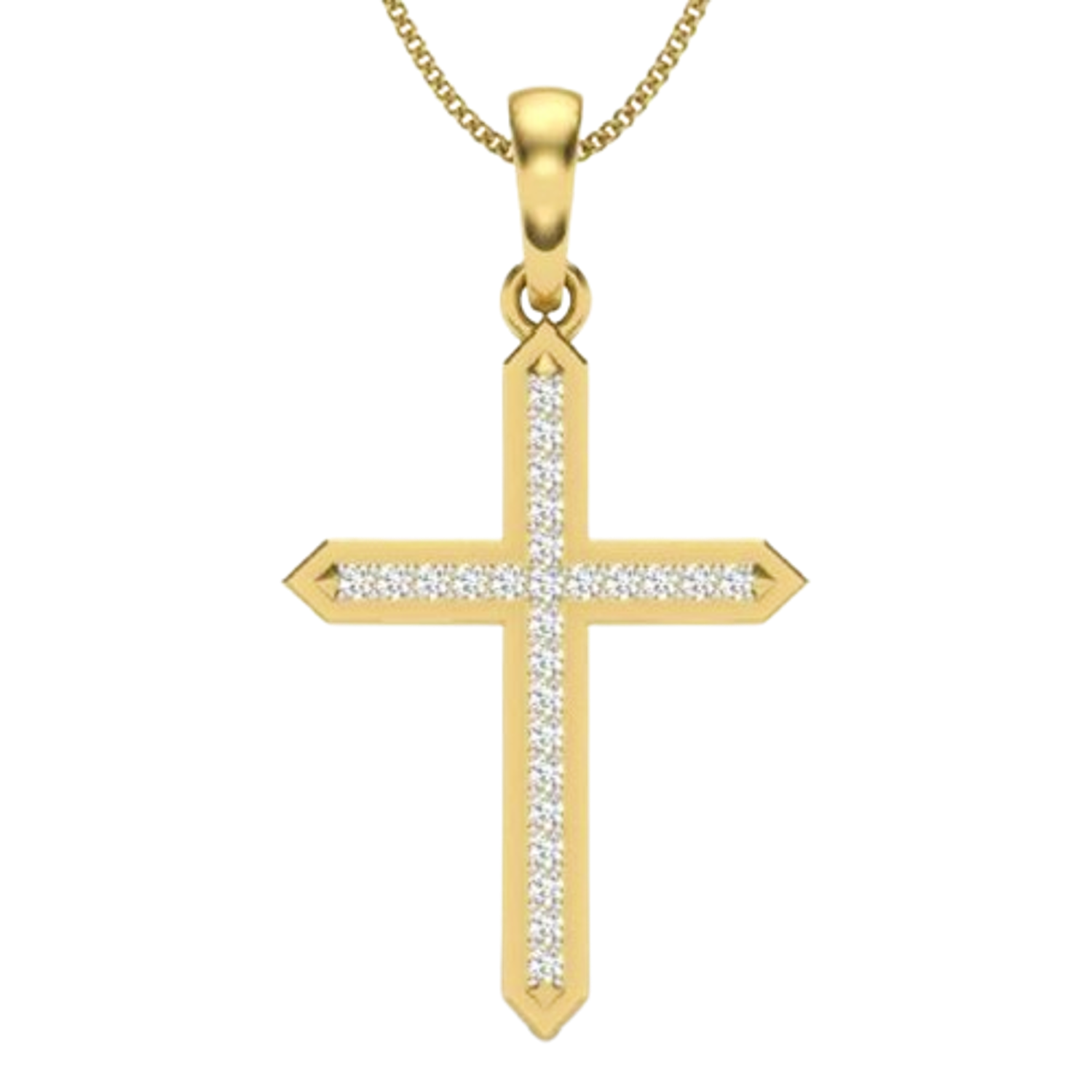 Moissanite Gold Plated Silver Spiraling Pendant