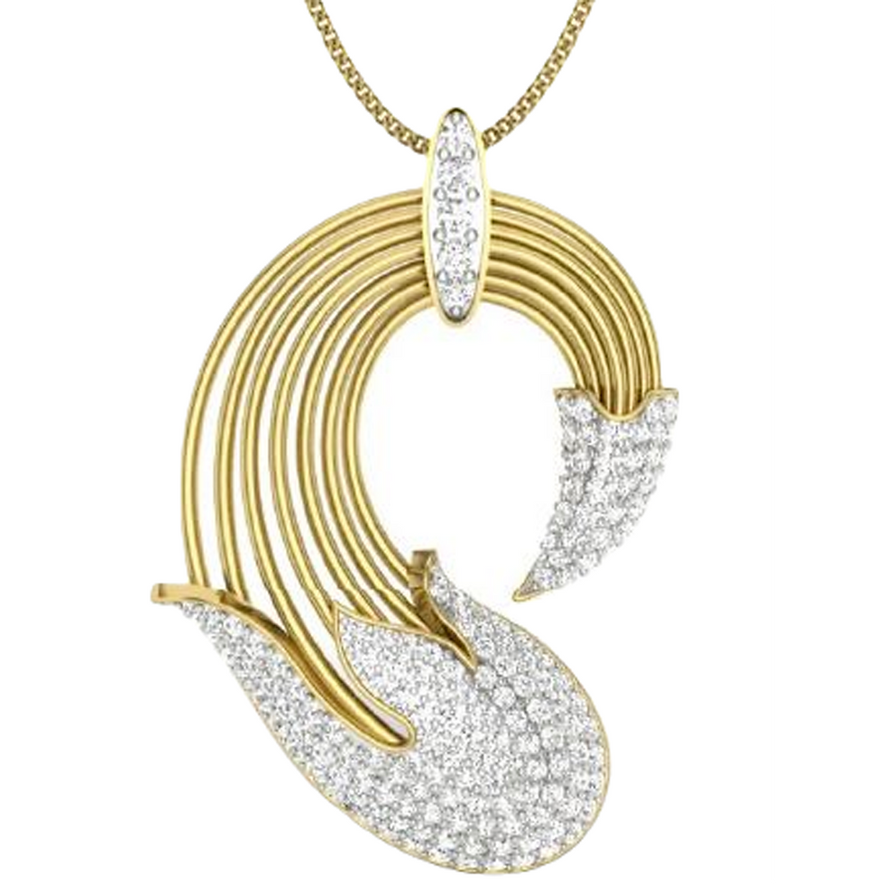 Moissanite Gold Plated Silver Everyday Elegance Pendant