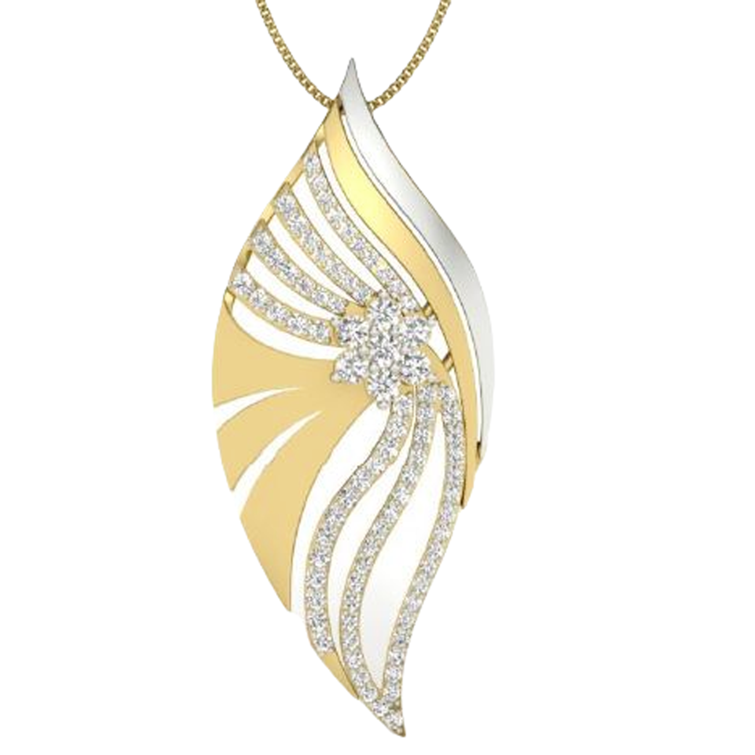 Moissanite Gold Plated Silver Vanity and Pride Pendant