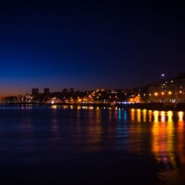 Anoitecer na cidade do Porto.