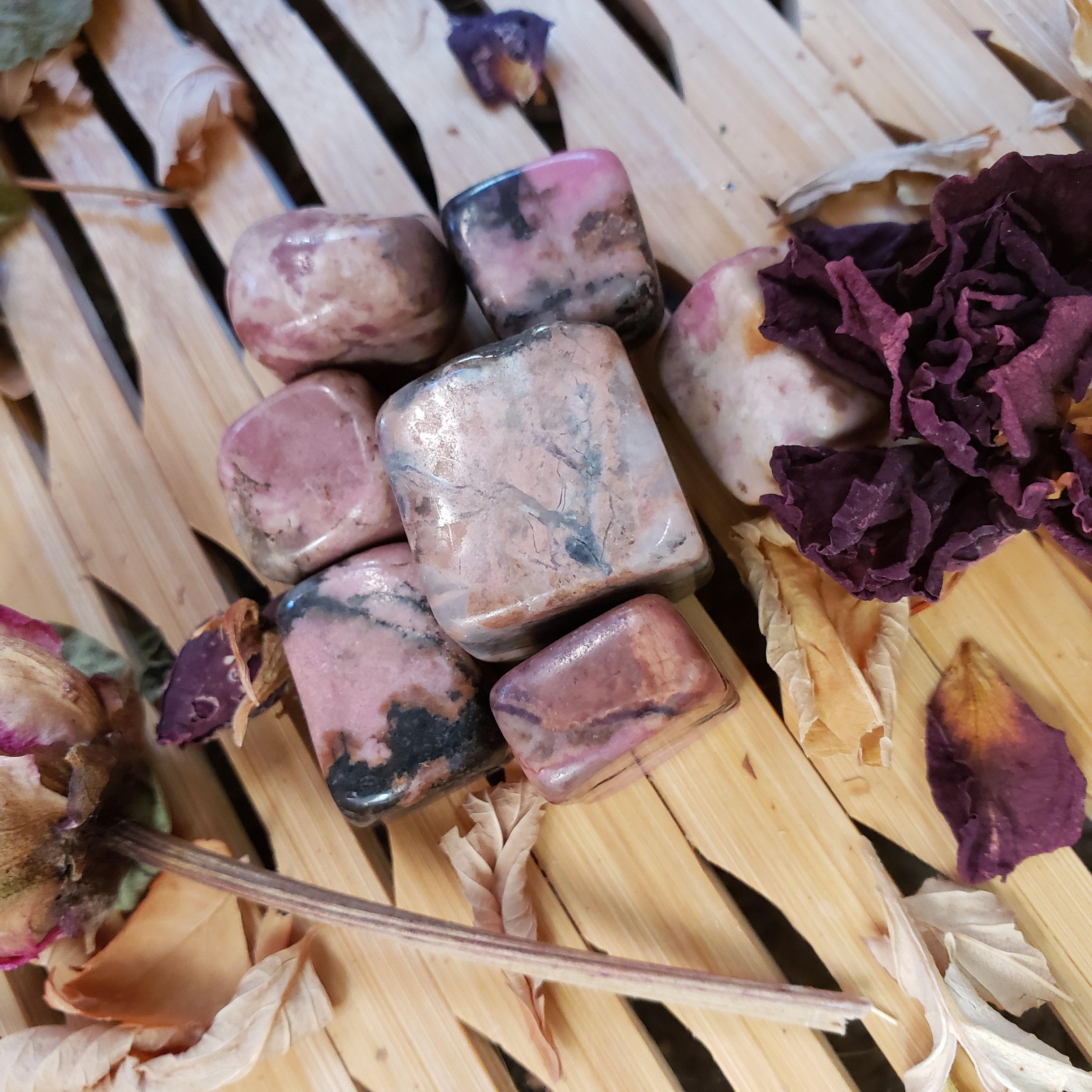 1 Small Rhodonite Cube