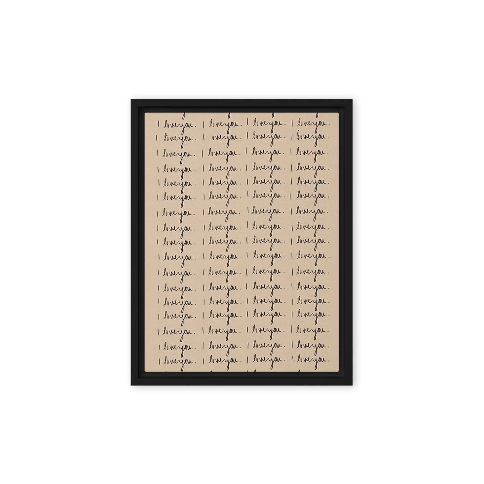 Thumbnail: Vintage 'I Love You" Framed Canvas
