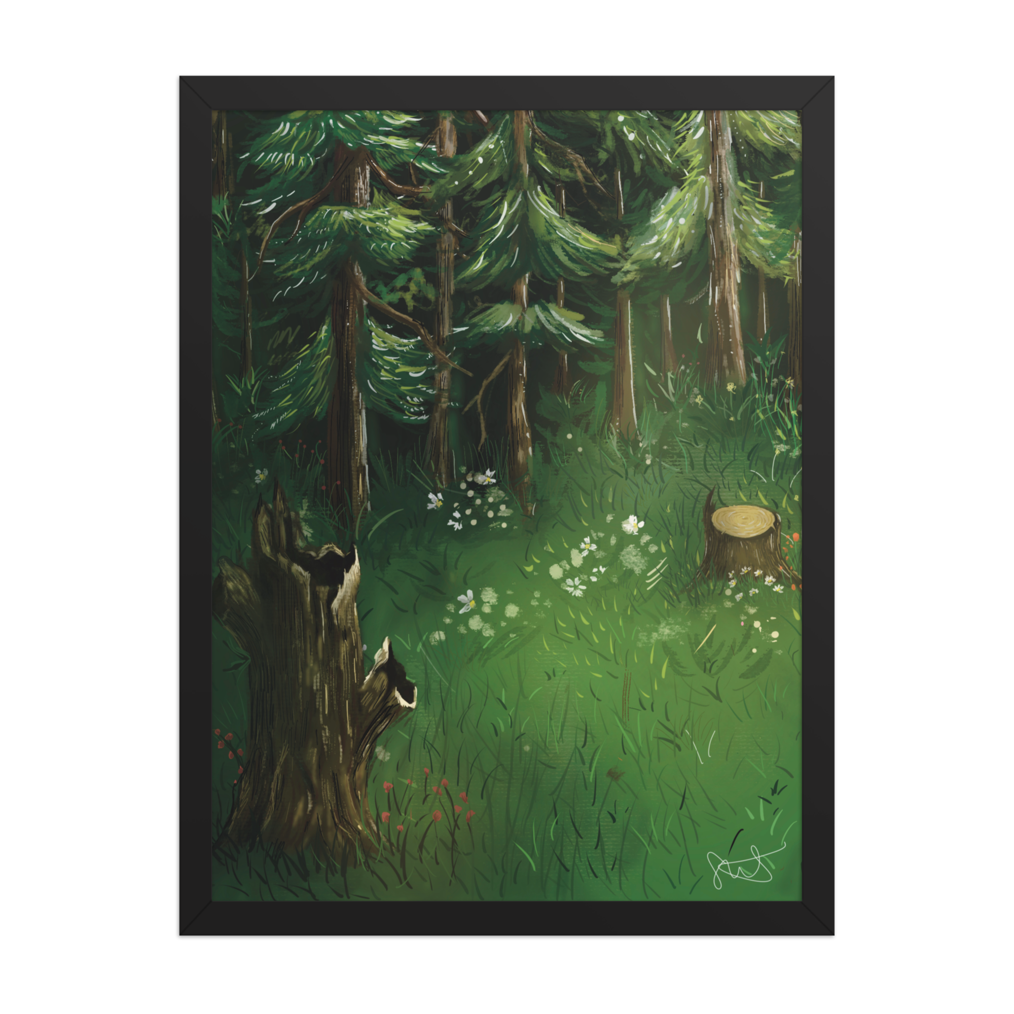Whimsical Forest Framed Art Print