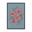 Thumbnail: Coral Bloom Floral Art Print on Soft Blue Stripe Background