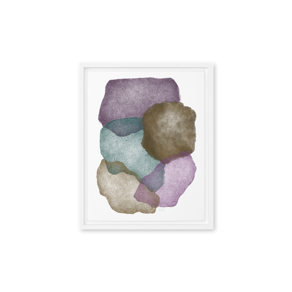 Thumbnail: Abstract Inkblot Framed Canvas 