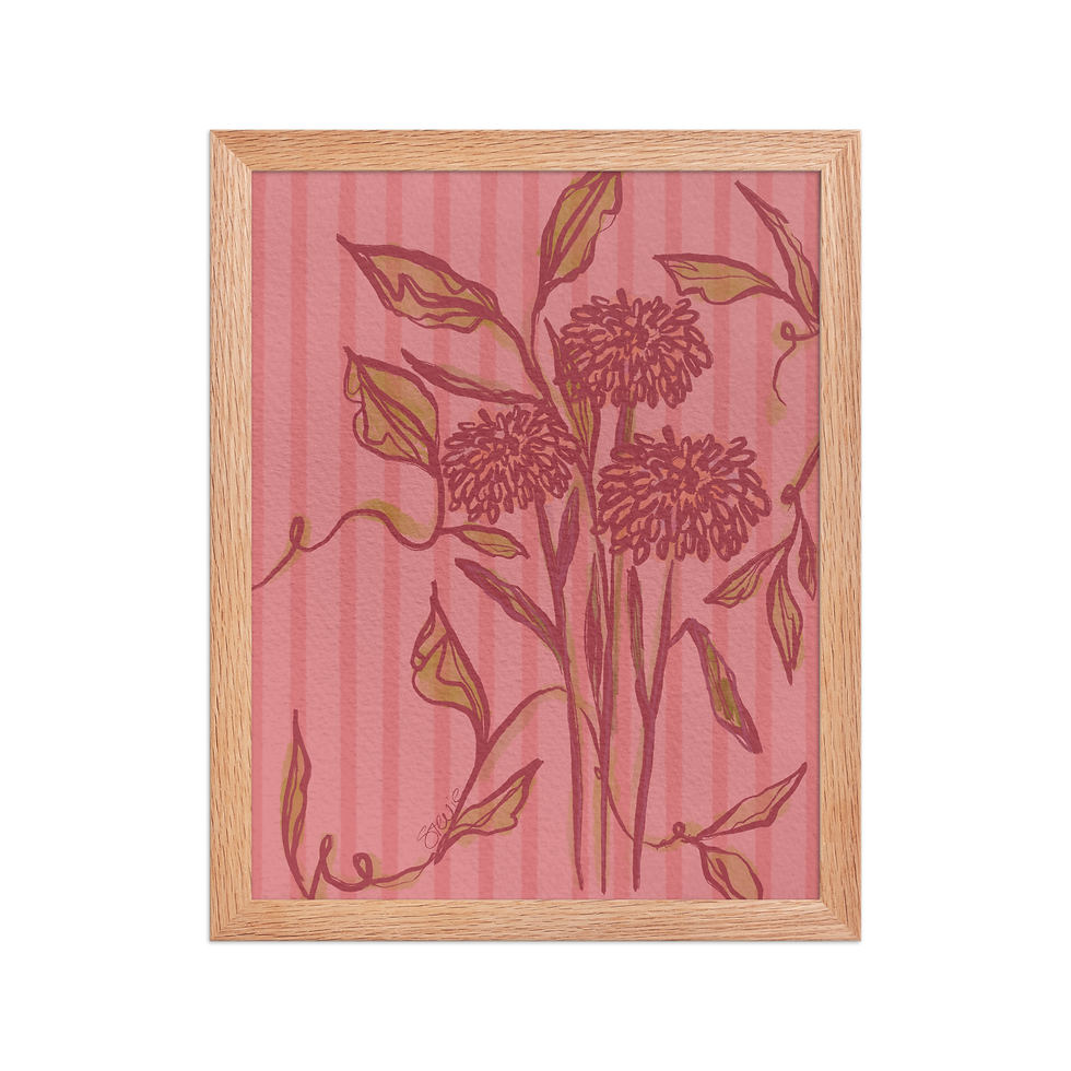 Thumbnail: Blush Wildflower Framed Art Print