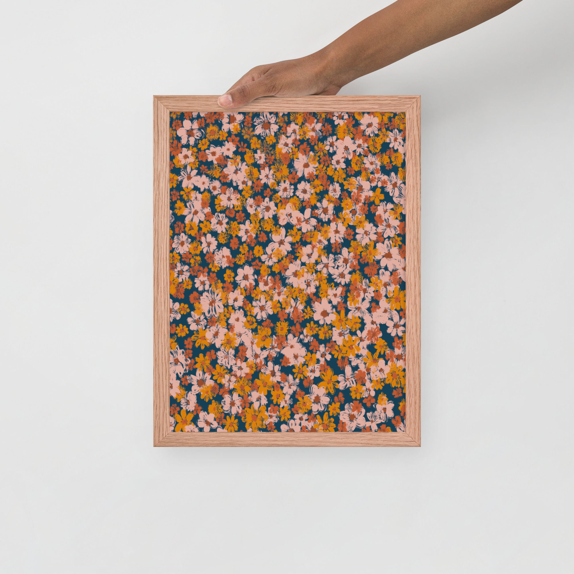 Boho Floral Framed Art Print