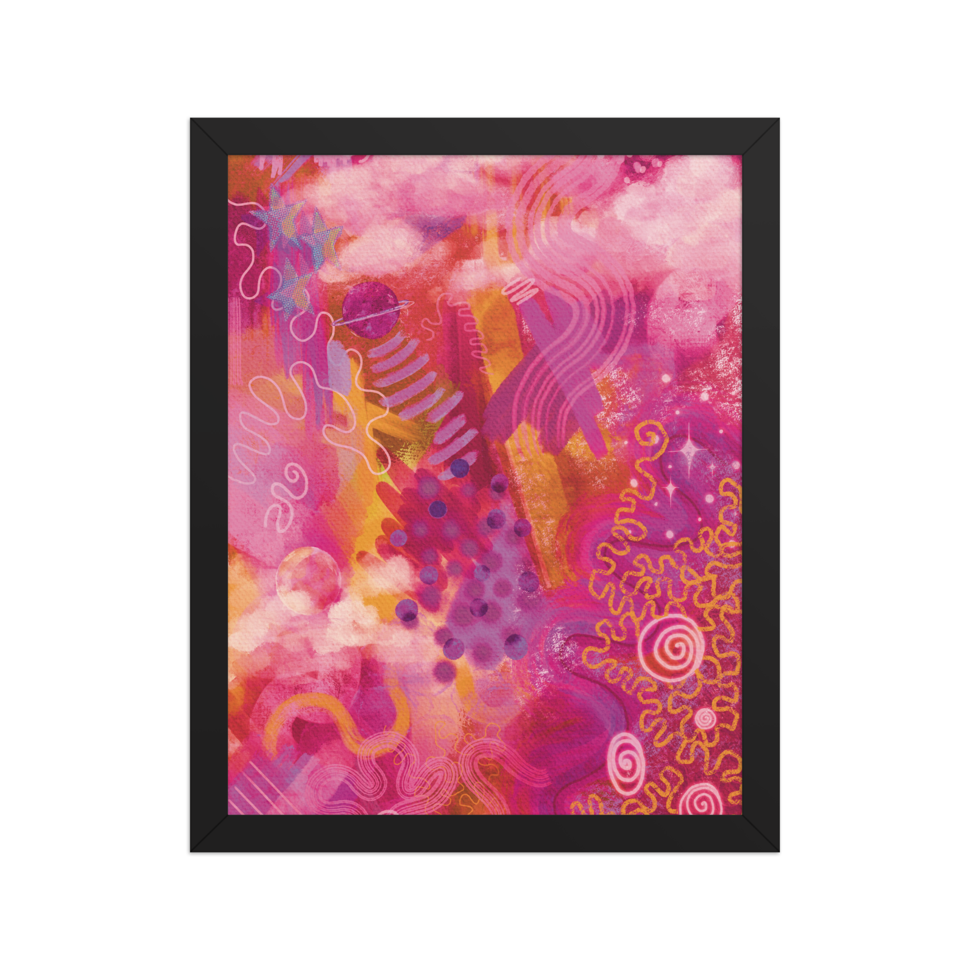 Pink Celestial Framed Art Print