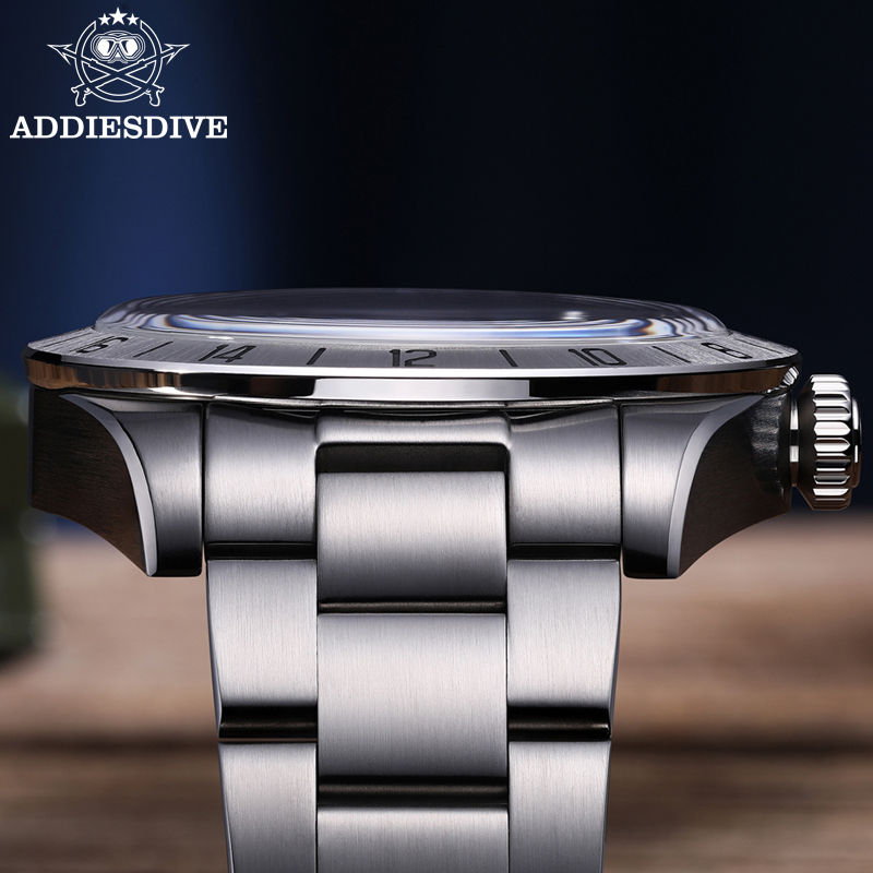 Thumbnail: ADDIESDIVE Top Brand 39mm Quartz GMT Watches 20Bar Waterproof Luminous Bubble Mi