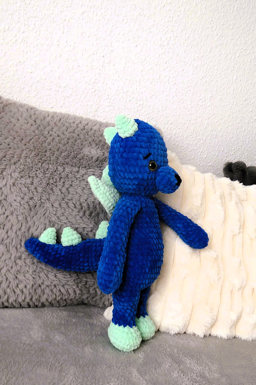 gehäkelter Drachen (Amigurumi XL - Kuscheltier)