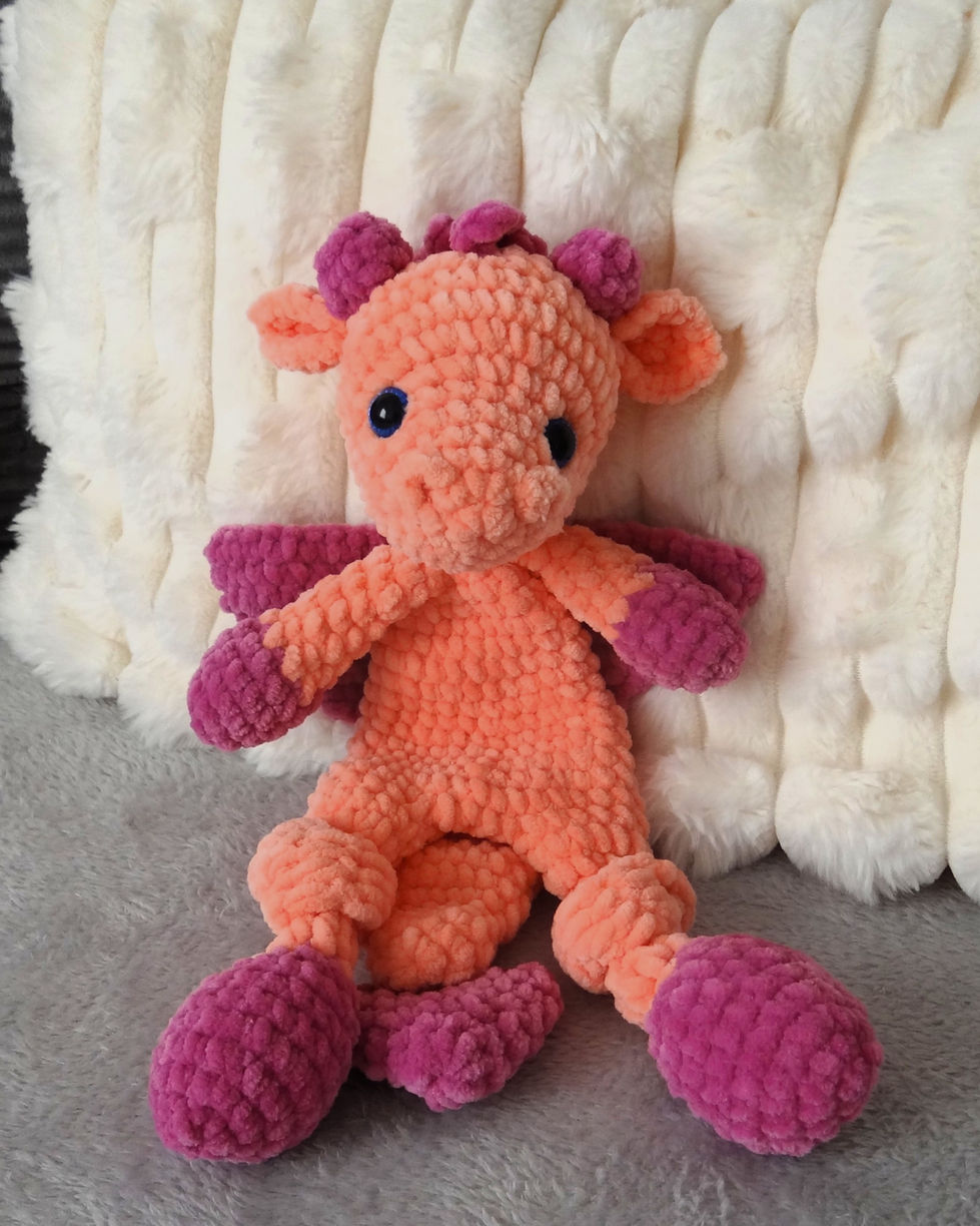 Schnuffeltuch - Drache rosa