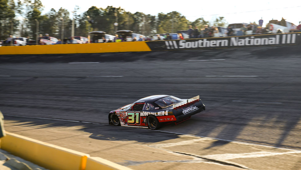 Brody Monahan's Whelen Engineering #31 car racing at Southern National Motorsports Park