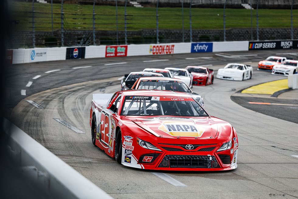 Carson Loftin on track at New River in 2025.