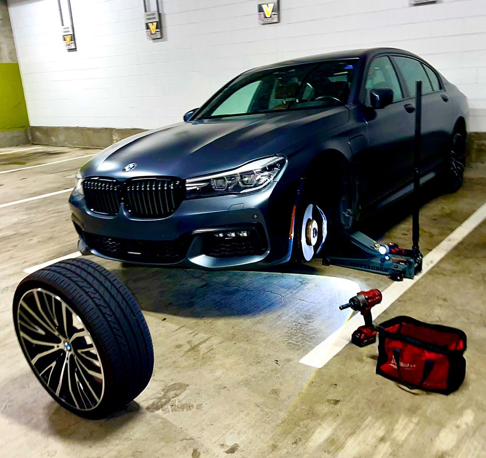 Affirdable mobile emergency flat tire replacement in Atlanta, Georgia - (No Spare Tire)