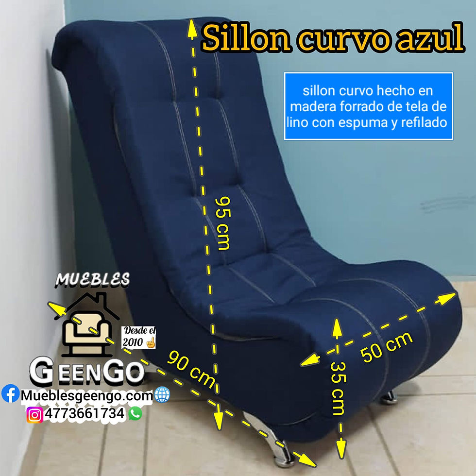 Miniatura: Sillón curvo azul 