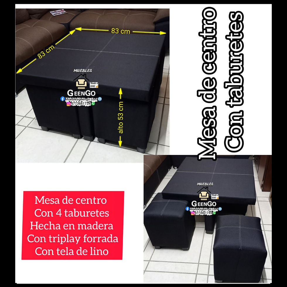 Miniatura: Mesa de centro con 4 taburetes