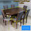 Miniatura: Comedor Donali 6 sillas choco 