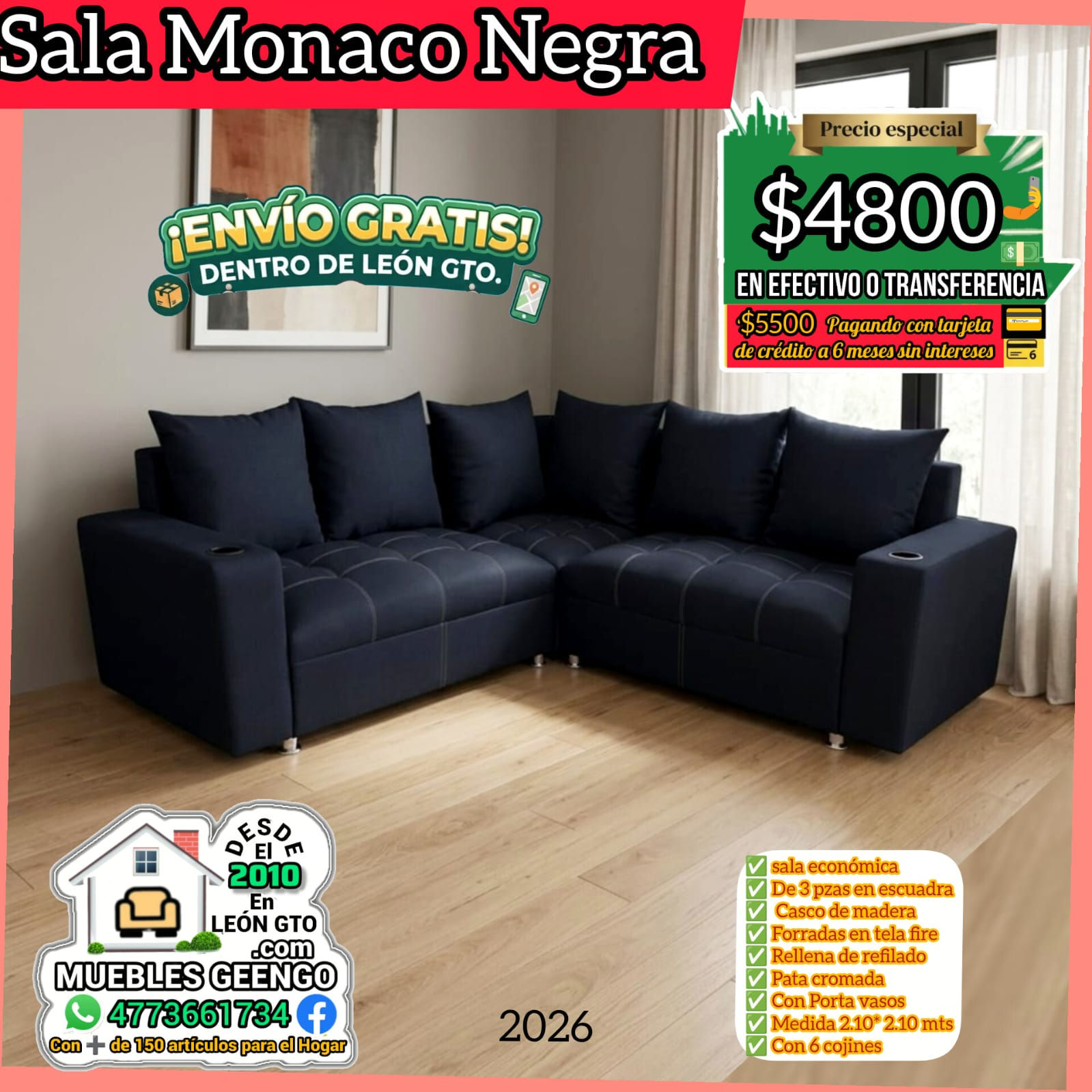 sala monaco negra
