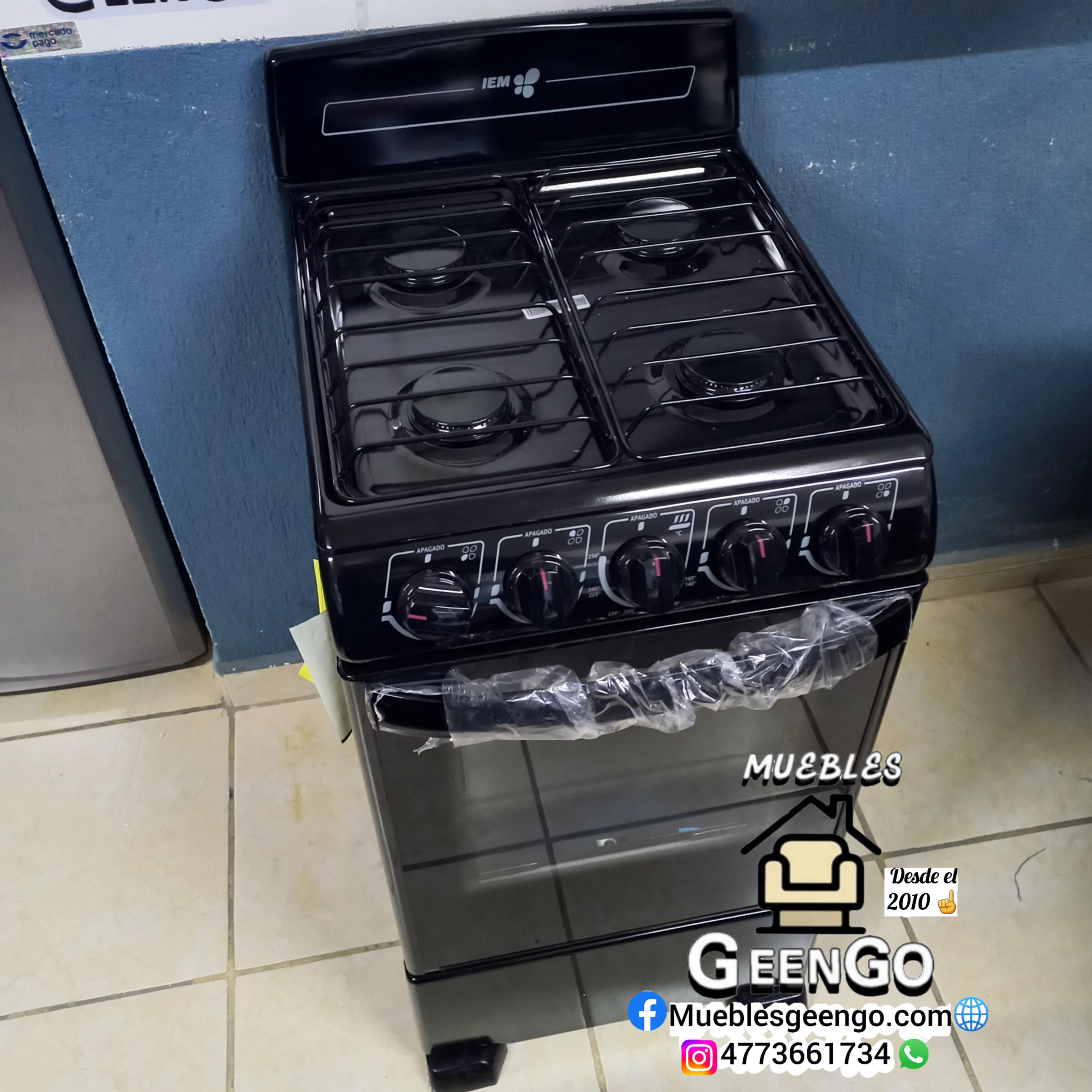 Estufa IEM 4 quemadores  20 pulgadas