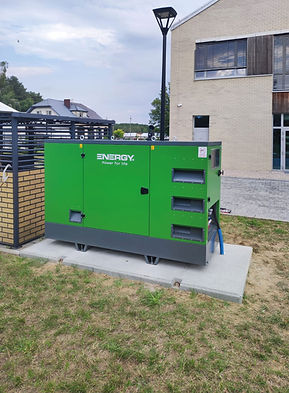 Energy generatori di corrente. Gruppo elettrogeno INDUSTRIAL EY-60F-SA Stage V per alimentazione di emergenza della sede comunale di Wartkowice in Polonia.