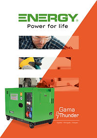 Katalog produktów Thunder Energy generating sets do zastosowań hobbystycznych i DIY hiszpański portugalski francuski