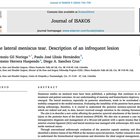 2024, Ramp-Like Lateral Meniscus Tear