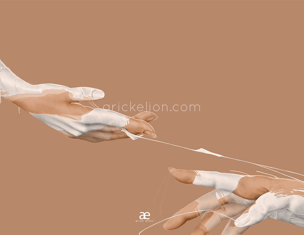 Thumbnail: Hands in paint