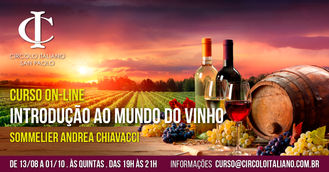 2º Curso de Vinho 100% ON-LINE
Introdução ao mundo dos vinhos