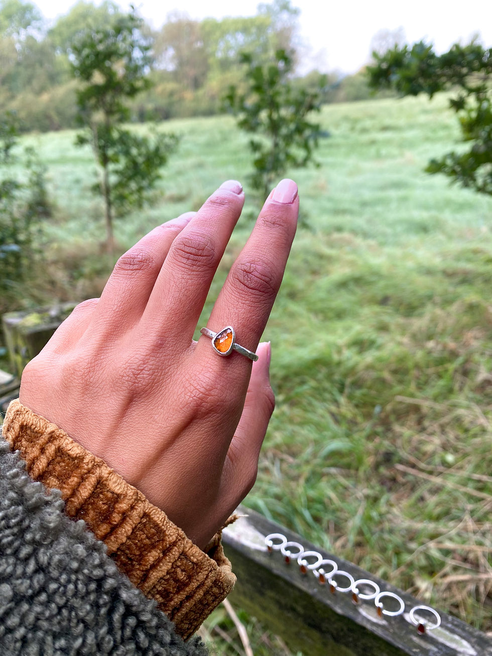 Thumbnail: Orange garnett ring