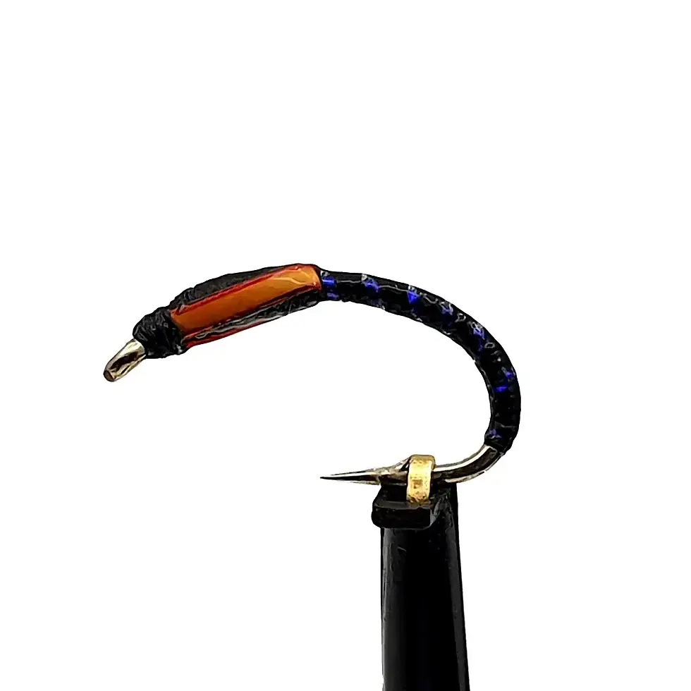Pearl And Black Epoxy Buzzer Trout Fly